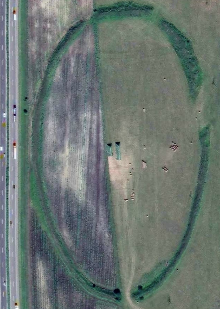 Légi felvétel birkákkal, 2022, forrás: Google Earth